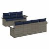 vidaXL Set Divano da Giardino con cuscino 8 pcs Grigio polyrattan