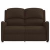 vidaXL Poltrona Massaggiante Reclinabile a 2 Posti Marrone Similpelle