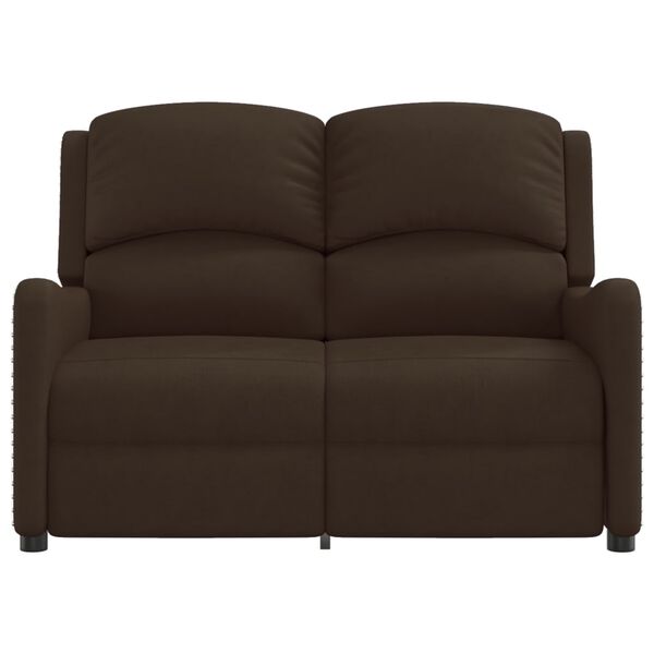 vidaXL Poltrona Massaggiante Reclinabile a 2 Posti Marrone Similpelle