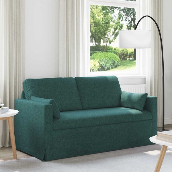vidaXL Divano Verde Scuro 158 x 78 x 80 cm Tessuto