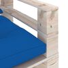 vidaXL Poltrona da Giardino Pallet con Cuscini Blu Reale Legno di Pino