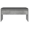 vidaXL Panca per ingresso con cuscino Grigio cemento 83 x 38 x 40 cm