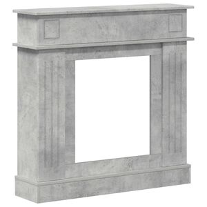 vidaXL Cornice per camino Grigio Cemento 102 x 26 x 100 cm