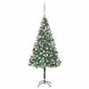 vidaXL Albero di Natale Preilluminato con Palline e Pigne 180 cm