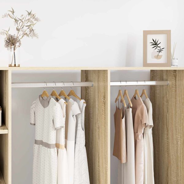 vidaXL Asta per armadio 2 pcs Argento 764 x 15 x 29 mm