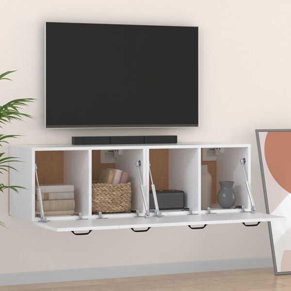 vidaXL Mobili Parete 2 pz Bianco 80x35x36,5 cm in Legno Multistrato