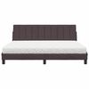 vidaXL Letto con Materasso Hanko Marrone Scuro 180x200cm Tessuto