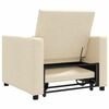 vidaXL Divano Letto Singolo con ruote Crema 90 x 165 x 87 cm Tessuto