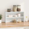 vidaXL Scaffali da Cucina Impilabili 2 pz Bianchi 50x15x16 cm