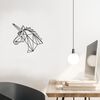 Homemania Decorazione da Parete Unicorno 53x50 cm in Acciaio Nero