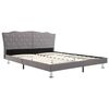 vidaXL Letto con Materasso Memory Foam Tessuto Grigio Chiaro 160x200cm