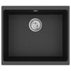vidaXL Lavello Nero 530 x 460 mm 80% Quarzo e 20% Resina