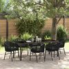 vidaXL Set da Pranzo per Giardino 7 pcs Nero