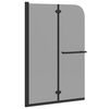 vidaXL Involucro Doccia Nero 120 x 140 cm Vetro ESG e Alluminio