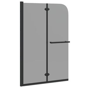 vidaXL Involucro Doccia Nero 120 x 140 cm Vetro ESG e Alluminio