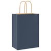 vidaXL Sacchetti di Carta 250 pz con Manici Blu 15x8x21 cm