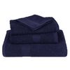 vidaXL Asciugamani da bagno FROGN 10 pz Blu navy 30x30 cm 360 g/m&sup2;