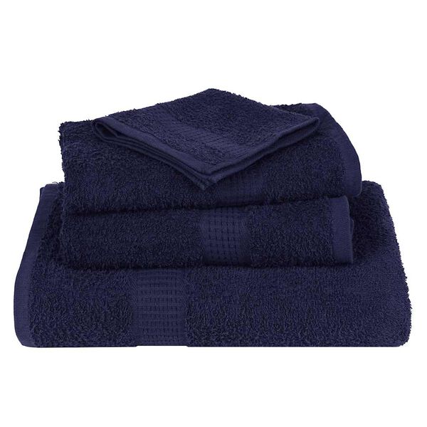 vidaXL Asciugamani da bagno FROGN 10 pz Blu navy 30x30 cm 360 g/m&sup2;