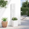 vidaXL Schermo per privacy in giardino Floreale Bianco 32 x 150 cm