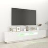 vidaXL Mobile Porta TV con Luci LED Bianco 200x35x40 cm