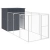 vidaXL Casetta Cani con Corsa Antracite 165x455x181 cm Acciaio Zincato