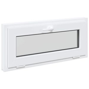 vidaXL Finestra per Soffitta RISOR 90 x 40 cm PVC e Vetro Bianco