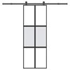 vidaXL Porta Scorrevole Ferramenta 76x205 cm Vetro Temperato Alluminio