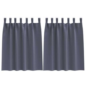vidaXL Tende Blackout con Anelli 2 pcs Antracite 140 x 140 cm