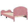 vidaXL Struttura letto bambini con testata Rosa 90 x 190 cm Velluto