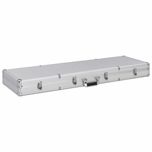 vidaXL Custodia per Pistola Argento 118x38x12 cm in Alluminio
