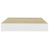 vidaXL Scaffali a Parete 4 pz Rovere e Bianco 23x23,5x3,8 cm in MDF