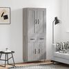 vidaXL Credenza Grigio Sonoma 69,5x34x180 cm in Legno Multistrato