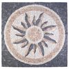 vidaXL Piastrelle Mosaico Motivo Sole Multicolore 120 x 120 cm Marmo