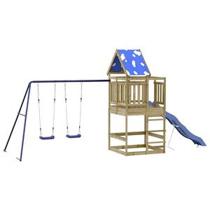 vidaXL Set da Gioco da Esterno in Legno di Pino Impregnato