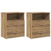 vidaXL Comodini 2pz Rovere Artigianale 50x32x60cm in Legno Multistrato