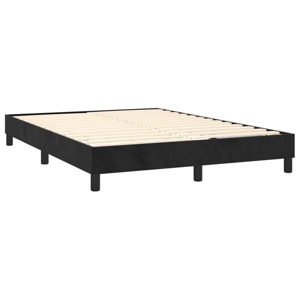 vidaXL Struttura Letto a Rete a Molle Nero 140x200 cm in Velluto