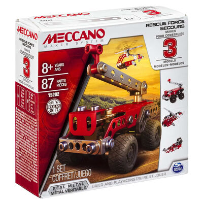 Meccano Set Camion Giocattolo 3 in 1 Rescue Squad