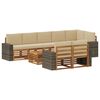 vidaXL Set divani Legno di Acacia Massello