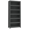 vidaXL Libreria Grigia 80x35x183 cm in Legno Massello di Pino