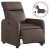 vidaXL Poltrona Reclinabile Elettrica Marrone in Similpelle