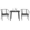 vidaXL Set da Pranzo da Giardino 3 pz con Cuscini Polyrattan Vetro