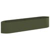vidaXL Letto rialzato da giardino Verde Oliva 220 x 40 x 40 cm Acciaio
