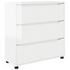 vidaXL Armadio 80 x 31 x 81 cm Legno ingegnerizzato Bianco Lucido