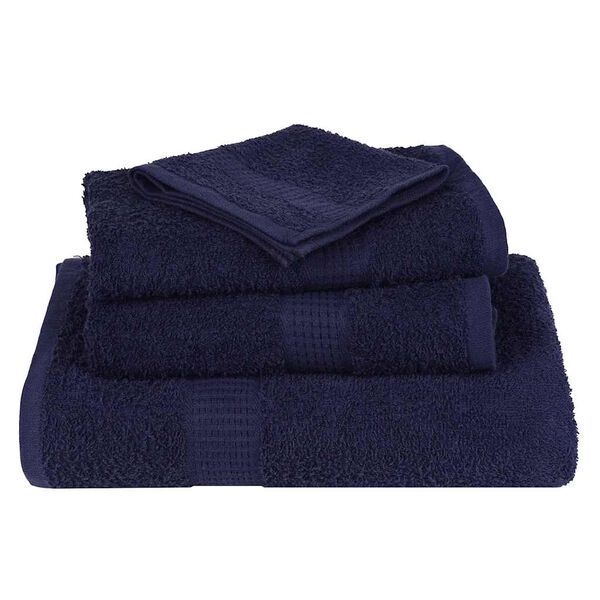 vidaXL Asciugamani da bagno 2 pz FROGN Blu navy 30x30 cm 100% cotone
