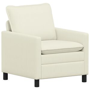 vidaXL Divano Crema 76 x 81 x 87,5 cm Tessuto