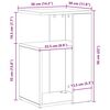 vidaXL Tavolo laterale Rovere Nero 36 x 30 x 56 cm Legno multistrato