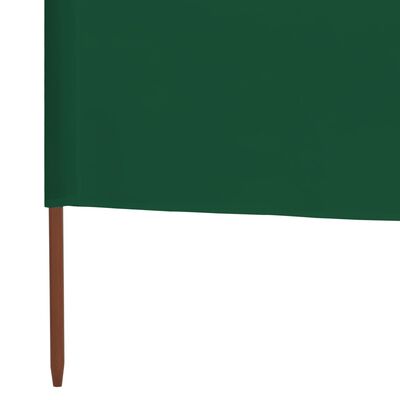 vidaXL Paravento a 3 Pannelli in Tessuto 400x160 cm Verde