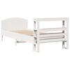 vidaXL Giroletto senza Materasso Bianco 100x200 cm Legno Massello Pino