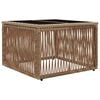vidaXL Tavolo da Giardino Beige e Nero 55 x 55 x 37 cm
