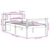 vidaXL Letto Libreria senza Materasso 90x190 cm Legno Massello Pino